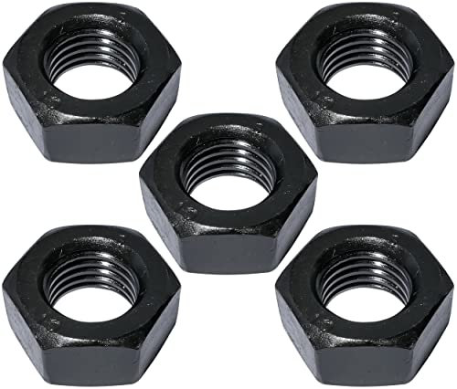 AERZETIX - C52590 - Juego de 5 tuercas hexagonales M12x1,5 con 6 puntas biseladas - acero ennegrecido