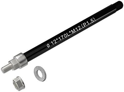 NICEDACK Adattatore Perno Passante M12 x 1,5-170 mm per Attacco Rimorchio Bicicletta, Adattatore Perno Passante Bicicletta, Perno Passante Bicicletta