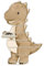 Farbklecks-Collection Musikboxregal Dino braun - passend für Toniebox - Regal mit Platz für Box sowie 30-35 Figuren