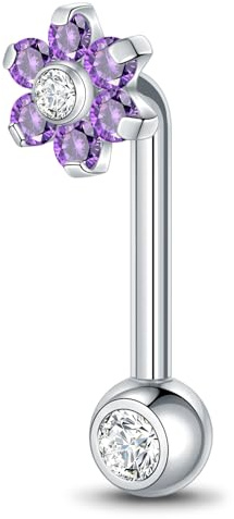 Xpircn 14G Titanium Christina Piercing Barbell VCH Piercing Jewelry for Women Genital Jewelry Vertical Hood