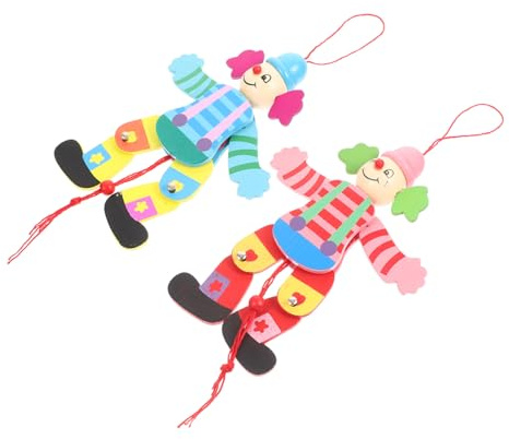 Beaupretty 2 Stück Clown Marionetten Lustige Handpuppen Mit Zugstring Für Puppentheater Kinder Und Familienunterhaltung Party Weihnachtsdekoration