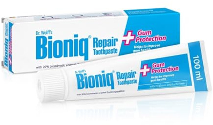 Bioniq® Pasta dental reparadora Protección encías - 1 x 100 ml, con esmalte dental artificial, protege encías, sarro y placa dental - Pasta de Dientes
