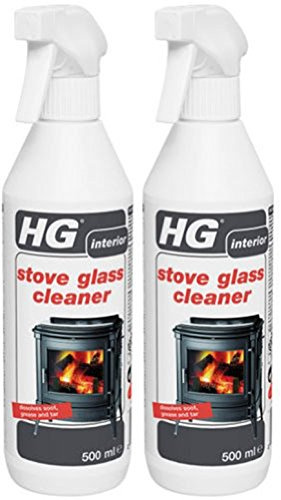 Pack of 2 x Hg Stove Glass Cleaner 500ml