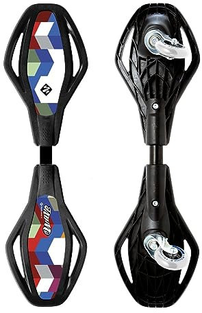 Streetsurfing Junior Waveboard Mini SL, Design: Blocks, das etwas kleinere Casterboard für Kinder, leicht zu fahren, 500129