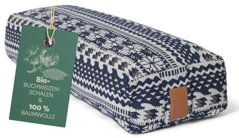 #DoYourYoga Yogabolster »Paravati« mit Bio-Buchweizenschalen (KBA), waschbarer Bezug, 67cm x 13cm, Meditationskissen/Sitzkissen/Zafukissen für Yin Yoga - Style 1