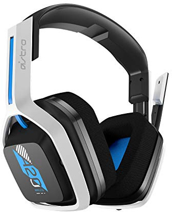 ASTRO Gaming A20 Wireless Headset Gen 2 - Compatible with PlayStation 4 & 5 / PC/Mac - White/Blue
