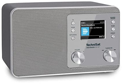 TechniSat DIGITRADIO 307 BT - DAB+ Radio mit BestTune (DAB, UKW, AUX in, Bluetooth-Audiostreaming, Kopfhöreranschluss, Favoritenspeicher, Wecker, Sleeptimer, Uhr-/Datumsanzeige, 5 W Mono) silber