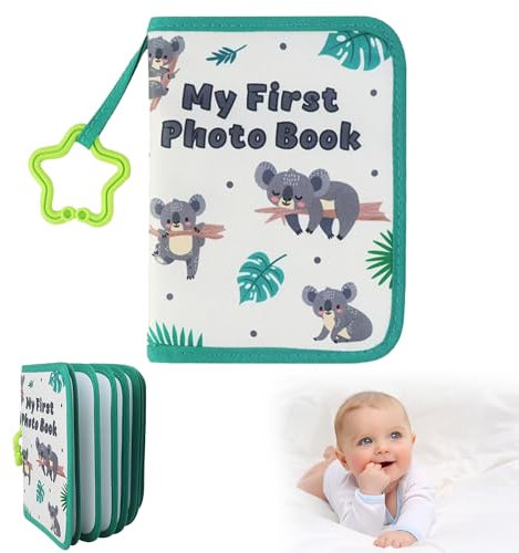 Álbumes de Fotos para Bebés, Álbum Familiar Libro, Koala de Dibujos Animados Recuerdos para Bebés Libro, Álbum de Fotos de Tela Suave, Primer Álbum de Fotos, Regalo para Recién Nacidos y Niños