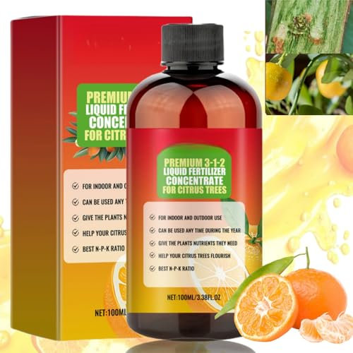 100ml Liquid Houseplant Fer/tilizer,Indoor Plant Fer/tilizer Liquid,Liquid Citrus Tree Plant Fer/tilizer,Citrus Liquid Concentrated Fer/tiliser,Lemon Tree Feed,Citrus Fer/tilizer,Water for Plants