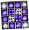 Amagogo 44 Stück -Ornamente, Christbaumschmuck, dekorative Weihnachtskugeln, Christbaumkugeln, Weihnachtsdeko für die, den Urlaub im, Lila Silber