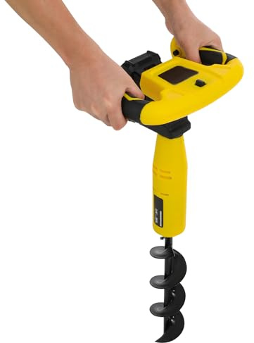 Kangten - Machine électrique à creuser - Tarière pour poteaux de terre - Tarière électrique pour poteau de clôture - Pour le jardinage - Sans fil - Durable, haute efficacité et forte endurance