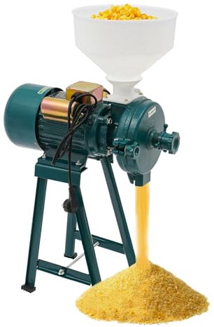 MINRS Mulino elettrico da 2200 W per grano per cereali, grano elettrico, macinino per cereali, mais, paglia