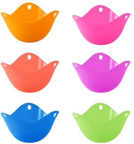 6 Pezzi Cottura Uova In Camicia, Silicone Egg Poacher Cuoci Uova Microonde, Cuoci uova Microonde, Tazze per uova In Camicia, Stampi per Uovas Bollenti Sode per Pentole Vaporiera