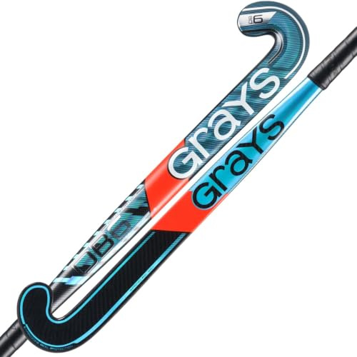 GRAYS Stick Hockey DB6 Dinabow Negro/Azul Palo Hockey Hierba (37.5)