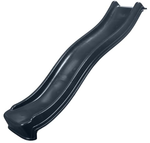 Plum Play 8ft Childrens Heavy Duty Outdoor Garden Slide Attachment for Climbing Frame Playcentre Tree House 2.4m Length - For Platforms Decks 4ft or 1.2m (Antracite)