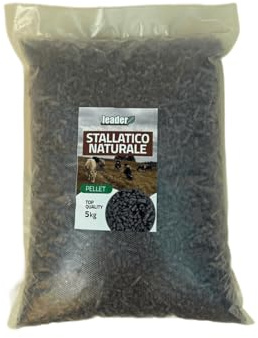 LEADER Stallatico Pellettato 5 Kg – Concime Organico Naturale per Orto, Giardino e Prato | Fertilizzante con Azoto e Humus | Nutrimento a Lento Rilascio