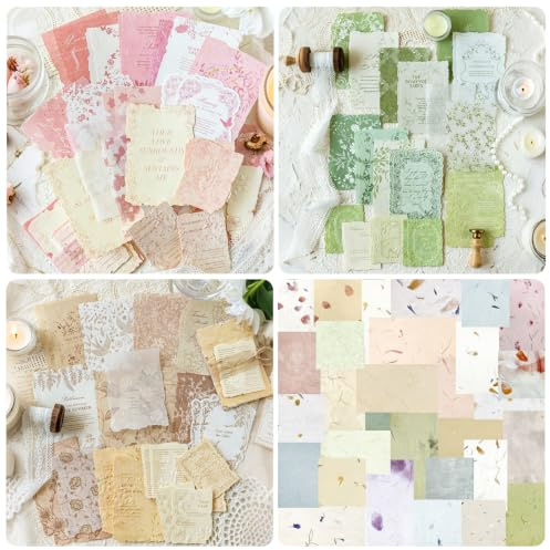 PYSEOSISE 150 Piezas Papel Scrapbooking, 4 Temas Papel Scrapbook, Papel Decorativo Vintage Papel para Álbumes de Recortes Fotoálbum Cuaderno Diario Tarjetas y Collage