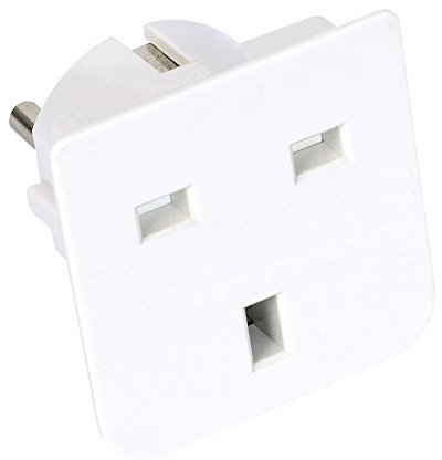 GEFOM 25371 ADAPTATEUR DE VOYAGE UK 13A_France, Blanc (lot de 1)