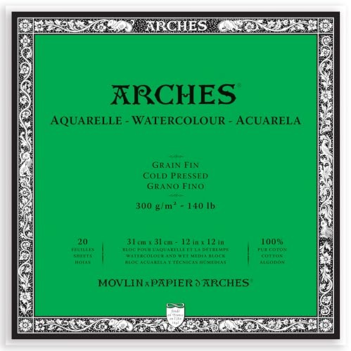 Arches Watercolor Block Fine Grain 300Gr 31X31cm 20 Sheets