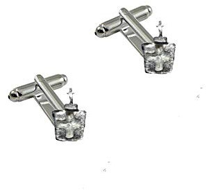 FT463 - Gemelos de piedra sepulcral (1,2 x 2,2 cm), diseño de cruz de peltre inglés moderno publicado por US Gifts for All 2016 de Derbyshire UK