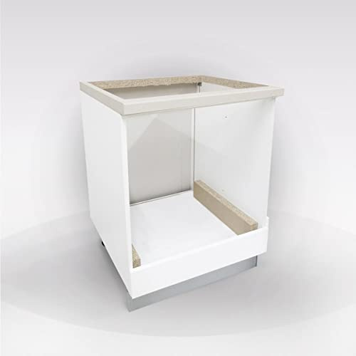 My Brand Germanvox Cucina Componibile, base, pensile, mobile lavello e incasso forno e piano cottura, colapiatti Bianco lucido (BASE PER INCASSO FORNO E PIANO COTTURA)