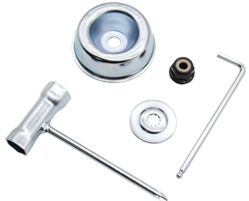Homhelar Kit de mantenimiento de adaptador de hoja para recortadoras de cuerdas STIHL FS55 FS56 FS70 FS80 FS85 FS90 FS100 FS110 FS120 FS130 FS200 FS250 FS460 (arandela de empuje, placa de conductor