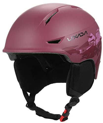 Lixada Snowboardhelm mit abnehmbarem Ohrenschützer, Sicherheitsskihelm mit Brille und festem Riemen, professioneller Ski-, Schneesporthelm für Herren und Damen