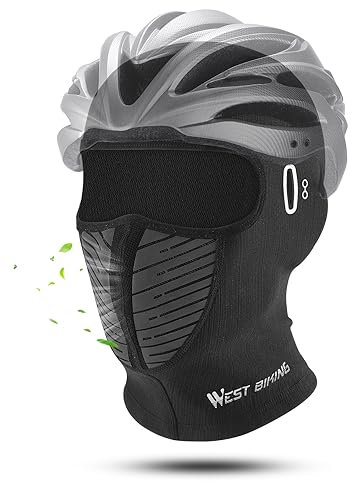 CHIMONA Sturmhaube Herren Damen, Winddicht Balaclava Gesichtsmaske Sturmmaske für Outdoor Sports, Radfahren, Motorrad, Fahrrad Einheitsgröße-Schwarz