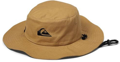 Quiksilver Men's Bushmaster Sun Protection Floppy Visor Bucket Hat, Bone Brown