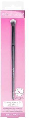 Brushworks No.14 Fluffy Eye Brush – Soft Blending Makeup Brush for Smoky Eye & Everyday Looks, Vegan & Cruelty-Free