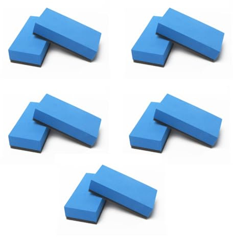 Lot de 10 éponges de revêtement en céramique pour voiture, camion, polissage, nettoyage, protection