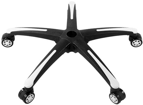 VEVOR Base Universale per Sedia da Computer con 5 Ruote e Gambe Rinforzate, Carico Statico, 71,1 cm, Nero+Bianco