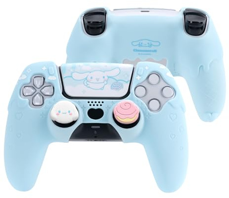 Kuitmor PS5 Controller Cover Skin Case,Anti-Slip Silicone Protective Cover Case,Cute Cartoon Protective Shell for PS5 Wireless Controller with 2 Thumb Grip Caps and 1 Sticker