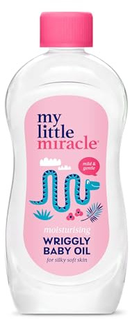 My Little Miracle Wriggly Huile pour bébé, hydrate et protège la peau délicate, donne une peau douce et soyeuse 500 ml