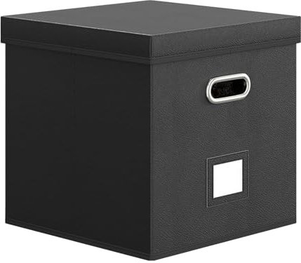 Kustimantu Caja De Almacenamiento De Discos,Cajas De Disco De Vinilo Impermeables Apilables Con Tapa | Para Organización Hogar Colección Presentación Estudio De Música