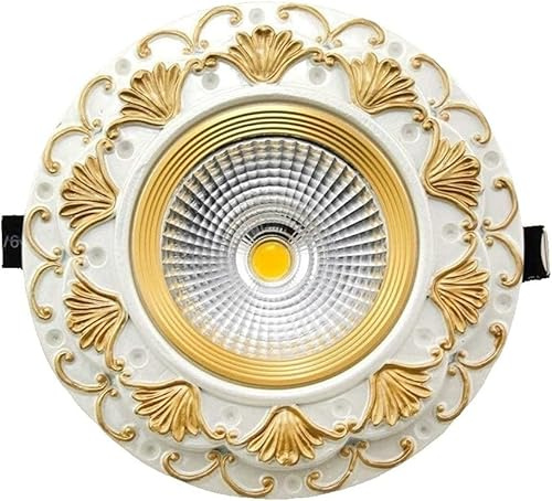 UYCVT Recessed Lighting Housing Trim Kits 3W/5W European-Style Led Recessed Downlight Spotlight Cob Downlight Ceiling Light Hole Light Opening Embedded Integrated Spotlight Hob-6000k White Light 3w
