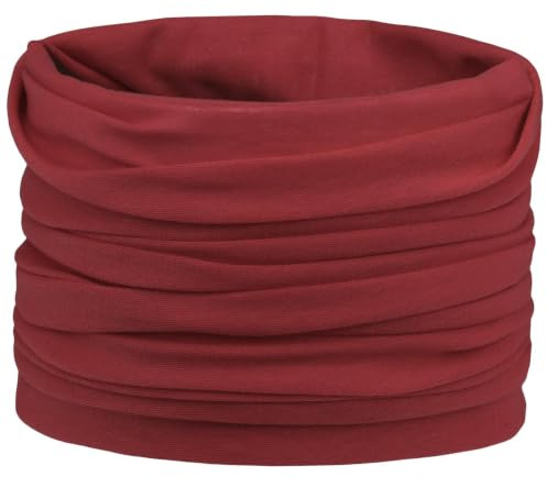 LIPODO Bufanda Multifuncional Mujeres/Hombres/niños | Protege el Cuello, Nariz, Cara y Boca | para Deportes/Compras/en el público | 49 x 25 cm | Verano/Invierno - Rojo - Talla única (53-59 cm)