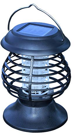 LaoZan Solar Insect Killer Lamp Outdoor Waterproof Flies Mosquito Insect Bug Zapper Garden UV Lights for Garden Patio Lawn (Black,13 * 13 * 25 cm)