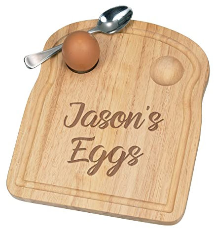 Personalised Dippy Egg Cup Board Eggs Script Any Name Breakfast Wooden Custom Easter Easter