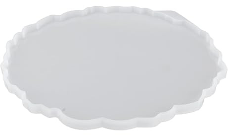 Stampi per Resina Epossidica Vassoio, Stampi Vassoio in Resina con Stampi per Vassoio Rotondo Stampo per Vassoio Rotondo Vassoio da Portata in Silicone, Geode Agate Platter Stampi Vassoio in Resina