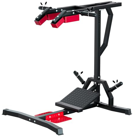 VIVITORY Leverage Squat Calf Raise Machine, Lower Body Training, Hack Squat Machine and Leg Press Machine, Weight Training Home Workout Equipment