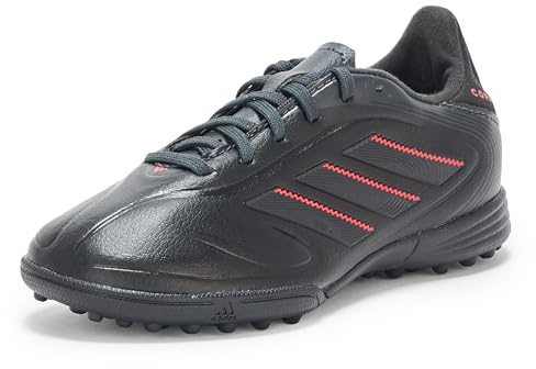 Adidas Unisex-Kids Copa Pure 3 League Turf Soccer, Black/Carbon/Lucid Red, 3