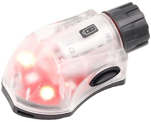 Luz táctica para casco, luz estroboscópica IR de identificación militar con luz LED visible constante y luz estroboscópica de señal de supervivencia (negro-rojo)