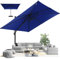 Hotime 3x3m Sonnenschirm Outdoor-Schirm mit Aluminium-Gelenkarm und 5-fach Höhenverstellung, Wasserabweisend und UV-geschützt, Perfekt für Pool, Terrasse oder Gewerbliche Nutzung, Dunkelblau