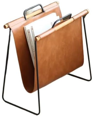 GNBOW Porte-revues en Cuir PU, Porte-revues, journaux, présentoir de fichiers, Porte-revues for Salon et Bureau