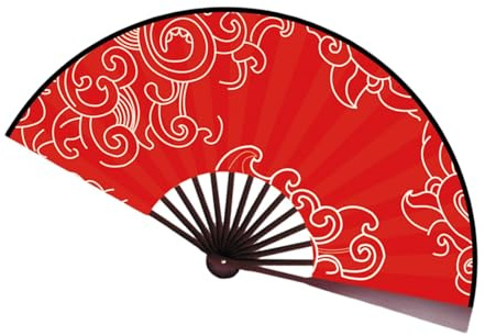 Duroecsain Ventilatore a mano pieghevole, ventilatore a mano pieghevole,Proprietà cosplay Ventilatore CLACK - Decorazione cosplay carnevale per danza strumenti di raffreddamento