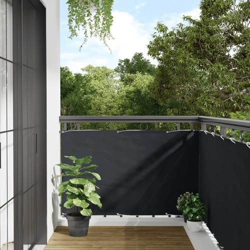 Gecheer Antracit Balkongskärm 90 x 500 cm Oxford-tyg, Balkongskärm, insynsskydd för balkong, balkongskydd, insynsskydd, UV-beständig, P134870