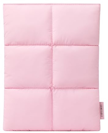Comfyable Puffy surfplattefodral 7-8 tum kompatibelt med iPad Mini 7 2024 A17 Pro, Mini 6 2021 A15, quiltad puffer-väska för kvinnor män, godisrosa