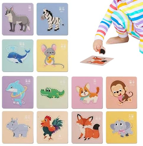 baabeash Rompecabezas de encastre | Juegos Educativos y Divertidos con Tema Fruta - Puzzle Encastrado Para Pequeños,Para Niños Niñas Viajes Viaje Trabajo Casa Exterior Escuela Guardería