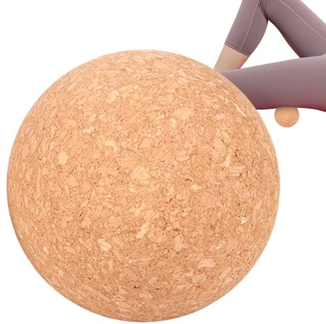 Massageboll Kork – 10cm | Yoga Tryckboll | Korkrulle Muskelvård | Djupvävnadsverktyg Återhämtning Triggerpunkt Lindring Träningsterapi